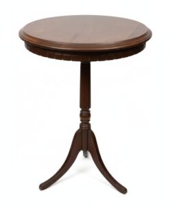 Antique-Mahogany-Pie-Crust-Pedestal-Side-Table