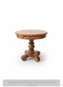Antique-Oak-Pedestal-Table-with-Carved-Accents
