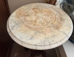 Antique-Victorian-Walnut-Marble-Top-Parlor-Table-second-image