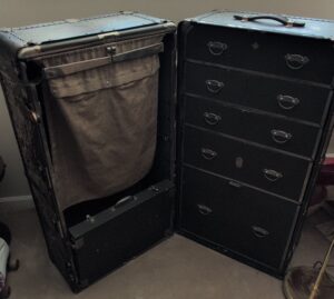 Antique-Wardrobe-Steamer-Trunk-with-Drawers