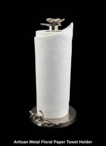 Artisan-Metal-Floral-Paper-Towel-Holder
