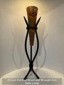 Artisan-Petrified-Wood-and-Wrought-Iron-Table-Lamp