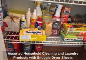 Assorted-Household-Cleaning-and-Laundry-Products-with-Snuggle-Dryer-Sheets