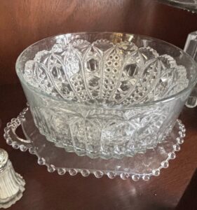 Assorted-Vintage-Pressed-Glassware-and-Floral-China-Set-second-image