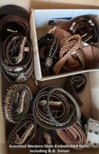Assorted-Western-Style-Embellished-Belts-including-B.B.-Simon