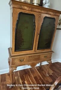 Berkey-Gay-Chinoiserie-Burled-Walnut-Secretary-Desk