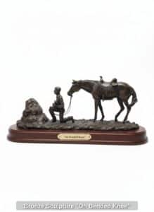 Bronze-Sculpture-On-Bended-Knee