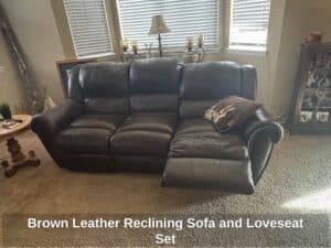 Brown-Leather-Reclining-Sofa-and-Loveseat-Set-third-image