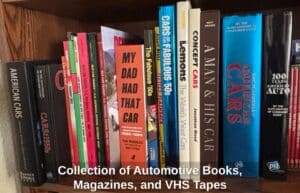 Collection-of-Automotive-Books-Magazines-and-VHS-Tapes