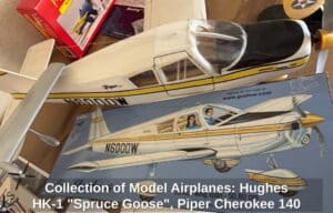 Collection-of-Model-Airplanes-Hughes-HK-Spruce-Goose-Piper-Cherokee-Guillows-P-Peashooter-third-image