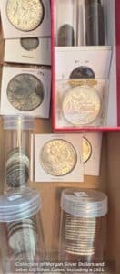 Collection-of-Morgan-Silver-Dollars-and-other-US-Silver-Coins-including-a-Morgan-Dollar