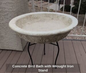 Concrete-Bird-Bath-with-Wrought-Iron-Stand