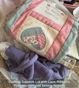 Crafting-Supplies-Lot-with-Lace-Ribbons-Paint-brushes-and-Sewing-Notions-fifth-image