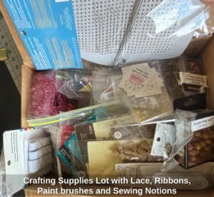 Crafting-Supplies-Lot-with-Lace-Ribbons-Paint-brushes-and-Sewing-Notions-fourth-image