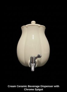 Cream-Ceramic-Beverage-Dispenser-with-Chrome-Spigot