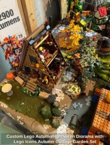Custom-Lego-Autumn-or-Halloween-Diorama-with-Lego-Icons-Autumn-Cottage-Garden-Set