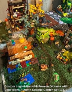 Custom-Lego-Autumn-or-Halloween-Diorama-with-Lego-Icons-Autumn-Cottage-Garden-Set-second-image
