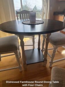Distressed-Farmhouse-Round-Dining-Table-with-Four-Chairs-second-image