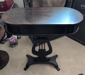 Duncan-Phyfe-Style-Mahogany-Lyre-Harp-Side-Table