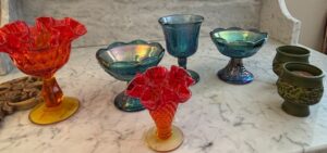 Fenton-Art-Glass-Hobnail-Compotes-and-Vases