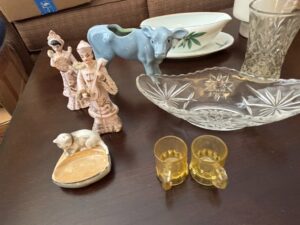 Figurines-of-Asian-Women-Cow-Planter-and-Cat-Dish