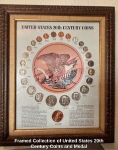 Framed-Collection-of-United-States-th-Century-Coins-and-Medal