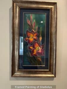 Framed-Painting-of-Gladiolus