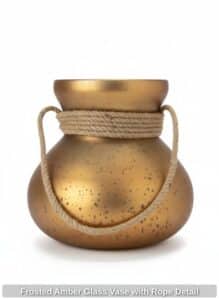 Frosted-Amber-Glass-Vase-with-Rope-Detail