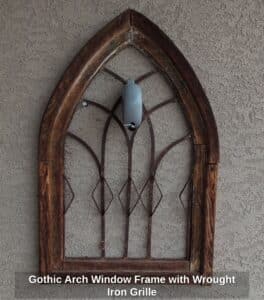 Gothic-Arch-Window-Frame-with-Wrought-Iron-Grille