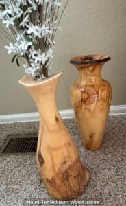 Hand-Turned-Burl-Wood-Vases