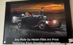 Joy-Ride-by-Helen-Flint-Art-Print-featuring-Elvis-Presley-and-Marilyn-Monroe