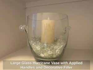 Large-Glass-Hurricane-Vase-with-Applied-Handles-and-Decorative-Filler