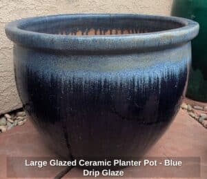 Large-Glazed-Ceramic-Planter-Pot-Blue-Drip-Glaze
