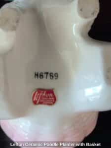 Lefton-Ceramic-Poodle-Planter-with-Basket