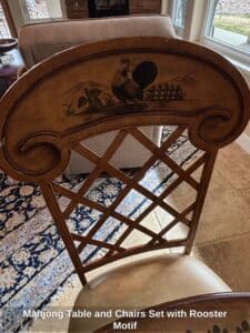 Mahjong-Table-and-Chairs-Set-with-Rooster-Motif-second-image