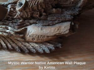 Mystic-Warrior-Native-American-Wall-Plaque-by-Kirtito-second-image