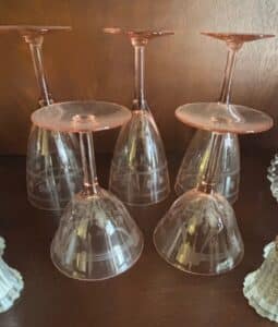 Pink-Depression-Glass-Footed-Cocktail-Glasses