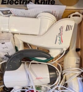 Presto-Salad-Shooter-Electric-Slicer-Shredder-and-Sunbeam-Mixmaster-Hand-Mixer