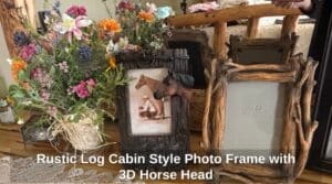 Rustic-Log-Cabin-Style-Photo-Frame-with-D-Horse-Head