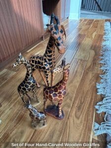 Set-of-Four-Hand-Carved-Wooden-Giraffes