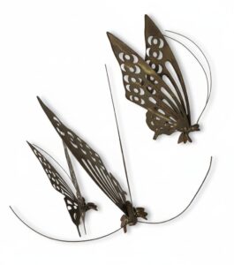 Set-of-Vintage-Brass-Butterfly-Wall-Art
