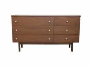 Stanley-Mid-Century-Walnut-Six-Drawer-Dresser