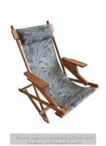 Tommy-Bahama-Wood-Sling-Chair-with-Tropical-Leaf-Pattern-Fabric