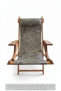 Tommy-Bahama-Wood-Sling-Chair-with-Tropical-Leaf-Pattern-Fabric-second-image