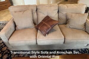Transitional-Style-Sofa-and-Armchair-Set-with-Oriental-Rug-third-image