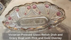 Victorian-Pressed-Glass-Relish-Dish-and-Gravy-Boat-with-Pink-and-Gold-Overlay-second-image