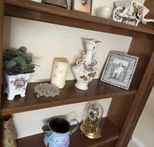 Vintage-Decorative-Ceramic-Vase-with-Floral-Motif