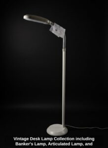 Vintage-Desk-Lamp-Collection-including-Bankers-Lamp-Articulated-Lamp-and-Gooseneck-Lamp-third-image
