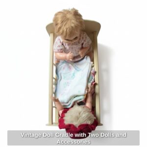 Vintage-Doll-Cradle-with-Two-Dolls-and-Accessories-second-image