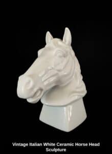 Vintage-Italian-White-Ceramic-Horse-Head-Sculpture